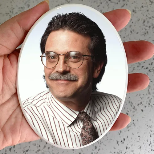 Vista 21 de Azulejo fotográfico de cerámica conmemorativo personalizado Italia – Cuadro ovalado de porcelana impermeable de 1 pulgada para lápidas y tumbas