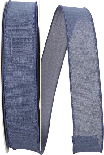 Vista 31 de Cinta Reliant Ribbon 92573W-031-09K para borde con alambre Everyday Linen Value, 1-1/2 pulgadas x 50 yardas, color negro