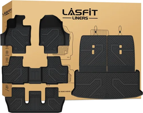 Vista 57 de LASFIT Alfombrillas para Freightliner Cascadia 2008-2017, protección para todo tipo de clima, revestimientos de automóvil de elastómero