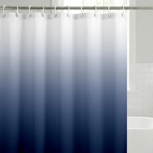 Vista 22 de Americanflat 71x74 Cortina de Ducha Sólida Negra - Cortina de Ducha Larga Resistente al Agua con Ojales de Metal Duraderos y 12 Ganchos - 100%