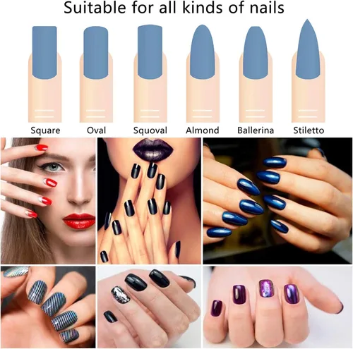 Vista 6 de 6 Pack de Limas de Uñas de Cristal con Estuche, Juego de Limas de Uñas para Dedos, Limas de Uñas de Doble Cara, Cuidado Profesional de Manicura