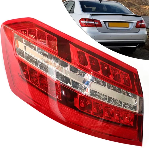 Vista 3 de Conjunto de luces traseras para Mercedes-Benz Clase E Sedan de 4 puertas E550 E63 AMG 2010-2013, lámpara LED, lente roja, repuesto del lado