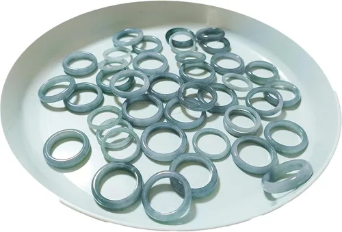 Vista 5 de Natural Jade Rings for Women Genuine Green Good Luck Gifts RIN-A