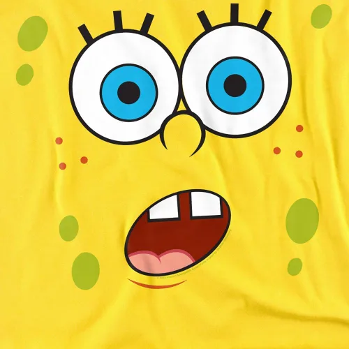 Vista 2 de SpongeBob Big Face Halloween Costume Collection Unisex Adult T Shirt Cara sorpresa