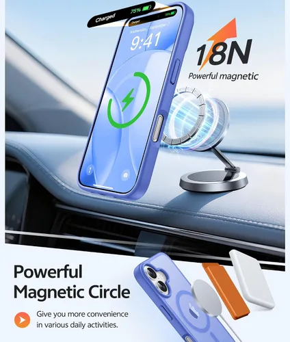 Vista 218 de FNTCASE Funda para Motorola Moto G-Stylus-5G-2025: Funda magnética translúcida mate a prueba de golpes para Moto G Stylus 2026, funda protectora