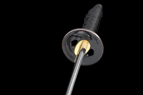 Vista 4 de Katana corta hecha a mano Katana japonesa Wakizashi Samurai Espada T10 Hoja templada de arcilla de acero (20.9 in)