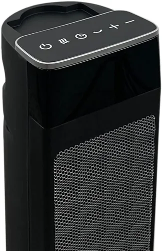 Vista 5 de Good Housekeeping, calefactor de torre oscilante de cerámica para espacio con control remoto, 30 pulgadas, Negro