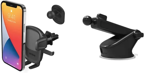 Vista 8 de iOttie Easy One Touch 5 - Soporte de ranura para CD con base de montaje adicional para salpicadero, soporte universal para teléfono para iPhone