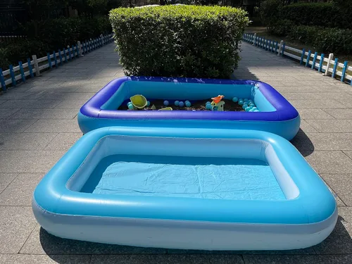 Vista 4 de Piscina inflable para niños, piscinas de plástico al aire libre, gran piscina sensorial de arena y agua para niños pequeños, piscina pequeña
