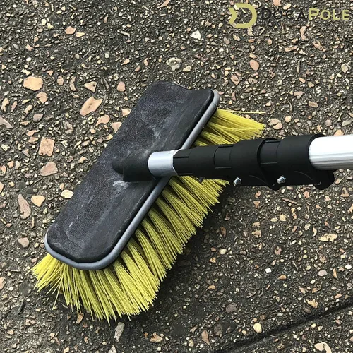 Vista 5 de DOCA - Cepillo de limpieza para poste de extensión de mango largo, escoba al aire libre y cepillo para fregar para suelo de casa, cubierta, patio