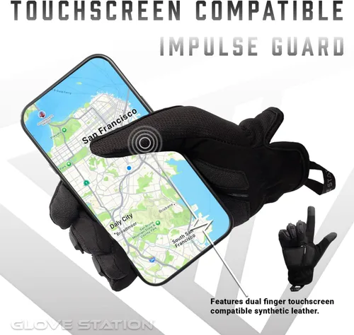 Vista 4 de Glove Station - Guantes de protección de impulso para hombre - Guantes de trabajo para pantalla táctil ideales para deportes y exteriores
