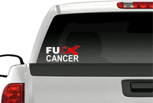 Vista 11 de FCK - 2 calcomanías de vinilo para vehículos con cáncer de colon de 8 pulgadas, color azul oscuro (azul oscuro (2 calcomanías))