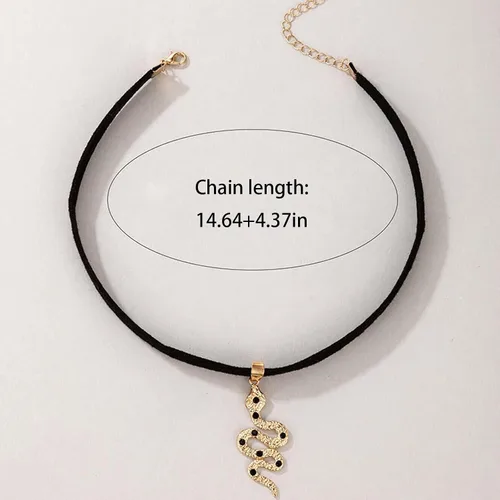 Vista 7 de Choice - Collar y pulsera de serpiente – Collar flexible con forma de serpiente – Joyas de serpiente para mujer