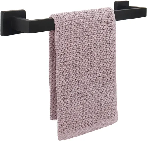 Vista 16 de NearMoon Barra para Toallas, Accesorios de Baño de Acero Inoxidable Cuadrado Engrosado Premium, Estante para Toallas de Ducha para Baño, Soporte
