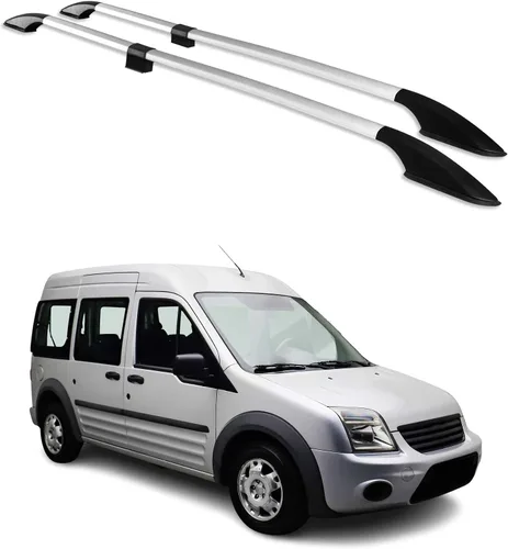 Vista 18 de Barra de techo OMAC con raíles laterales para Ford Transit Connect 2010-2013 L1 SWB, negro, aluminio, 2 piezas
