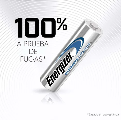 Vista 6 de Energizer Ultimate Lithium AA Baterías (paquete de 4), Baterías de litio doble A de 1.5V