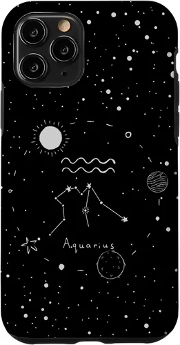 Vista 29 de Aquarius Astrology Celestial Zodiac Sign Aesthetic Case for iPhone 17