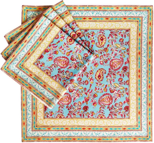 Vista 53 de Maison d' Hermine Juego de 4 servilletas de tela 100% algodón, suaves y duraderas, servilletas cuadradas reutilizables para uso diario, lavables