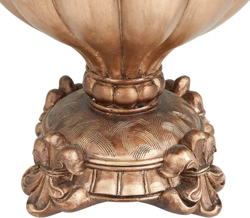 Vista 6 de Deco 79 Polystone Tarros decorativos sólidos, 12 x 8 x 13 pulgadas, bronce
