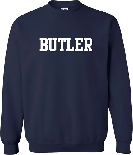 Vista 57 de UGP Campus Apparel NCAA Bloque Básico, Cuello Redondo Color del Equipo, Colegio, Universidad Cremalleras Akron Navy