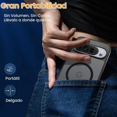 Vista 7 de WRJ Funda magnética para Google Pixel 11 Pro XL para Pixelsnap, color negro