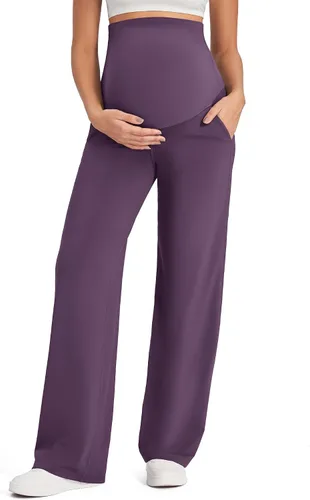 Vista 22 de G4Free EverGoing - Pantalones de maternidad sobre el vientre, pantalones de Negro