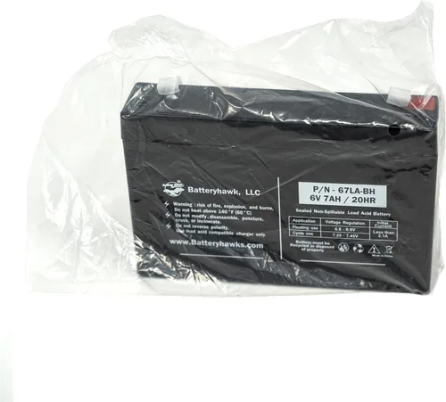 Vista 5 de Battery Hawk UB670 ELB-0607 plomo ácido 6V 7AH SLA WP7-6 EMB-0606 sellado para señal de salida luz de emergencia BAT67 7000mah