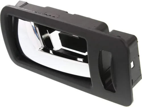 Vista 6 de Para Ford Mustang 2005-2014 Manija de puerta interior delantera, lado del conductor, bisel negro con palanca cromada Con orificio de bloqueo