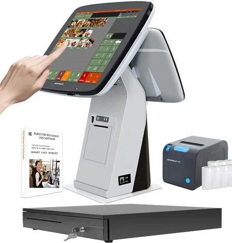 Vista 8 de Sistema de punto de venta de restaurante (POS), impresora térmica incorporada, cajón de efectivo, impresora de cocina, software POS sin tarifas