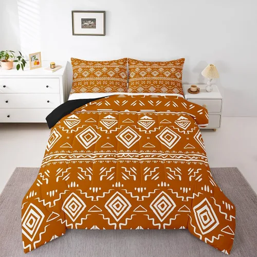 Vista 28 de Erosebridal Southwestern - Juego de edredón tamaño individual, diseño étnico étnico, geométrico, bohemio, azteca, para niños, adolescentes, adultos