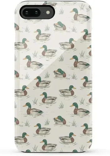 Vista 28 de Casely Funda para iPhone 6/7/8 Plus Todo envuelto Lazos vintage Diseño protector delgado esencial de doble capa