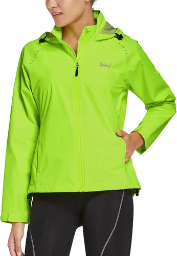 Vista 2 de BALEAF Women's Cycling Rain Jackets Waterproof Windbreaker Running Jackets Reflective Rain Gear Packable Lightweight Hooded