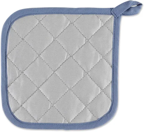 Vista 57 de DII - Agarradera acolchada, 100% algodón, colección Terry básica, color gris, ovalada, 2 piezas