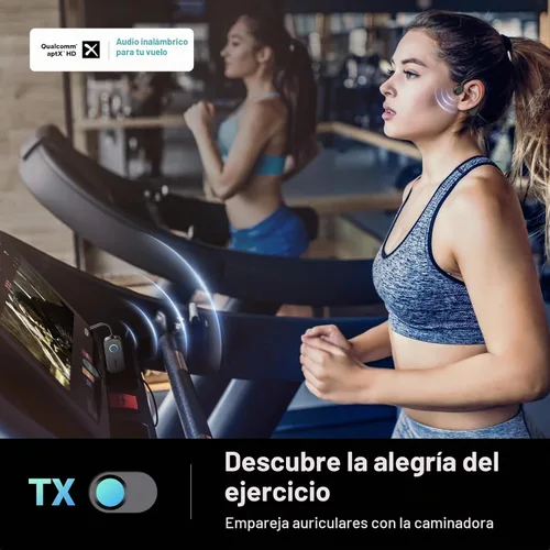 Vista 6 de UGREEN Transmisor Bluetooth 5.2 para Avión Adaptador para Airpods o Auriculares Parejas Duales, Transmisor/Receptor Inalámbrico Bluetooth de 3.5mm