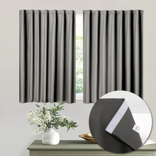 Vista 15 de Muamar Cortinas opacas sin taladro, paneles de cortina para ventana fáciles de instalar, juego de 2 paneles de cortinas portátiles para dormitorio