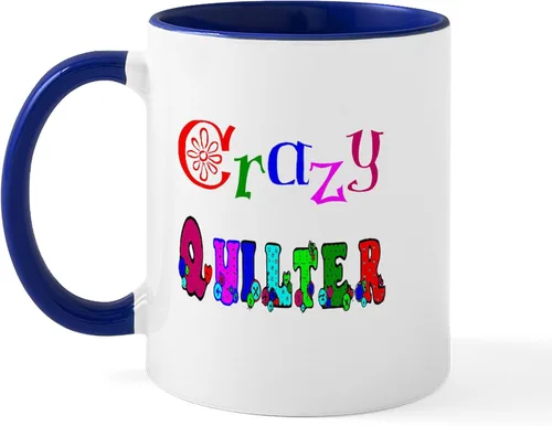 Vista 25 de CafePress I'd Rather Be Quilting Mug Taza de café de cerámica de 11 oz (11.0 fl oz)