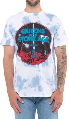 Vista 3 de Queens of the Stone Age Camiseta Branca Sword Official Unisex Dip Dye Blanco