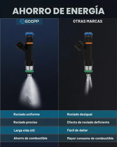 Vista 5 de Inyectores de combustible ECCPP 4 piezas 12 agujeros kit de inyector de combustible 0280158103 apto para 2006-2013 para Mazda 3 2.0L, 2006-2009