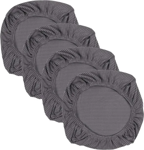 Vista 9 de Yikko - Fundas elásticas de jacquard con licra, con textura de grano de maíz, para sillas, aptas para oficina, comedor, bar, fundas para asientos
