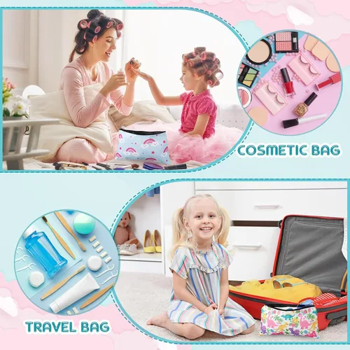Vista 5 de Ctosree Estuche para lápices con cremallera de dibujos animados para niños y niñas, regalo de regreso a clases, lindo dinosaurio, unicornio