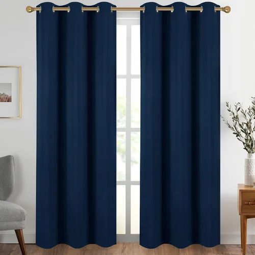 Vista 175 de Diraysid Cortinas opacas beige con ojales para dormitorio, con aislamiento térmico, cortinas de oscurecimiento de habitación, 38 x 54 pulgadas, 2