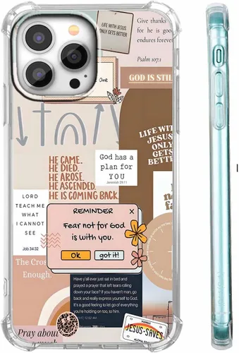 Vista 32 de Funda para Celular con Versículos de la Biblia, Colocación de Citas Cristianas de Jesús, Diseño Collage, Funda Protectora Suave de TPU de Moda