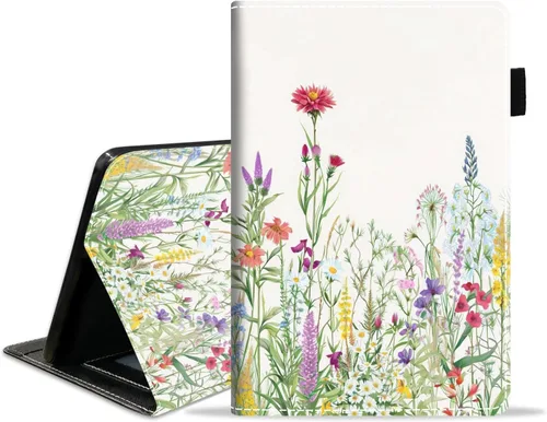 Vista 23 de Funda para tablet Amazon Kindle Fire HD 10 de 10.1" (9ª/7ª generación, versión 2019/2017) – Funda de piel sintética con función de encendido