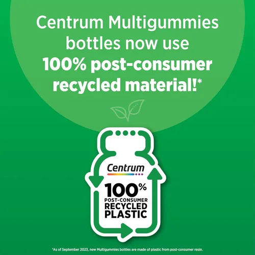 Vista 8 de Centrum MultiGummies Gummy Multivitamínico para adultos, suplemento multivitamínico/multimineral con vitaminas D, B y E, sabor a fruta surtido, 180