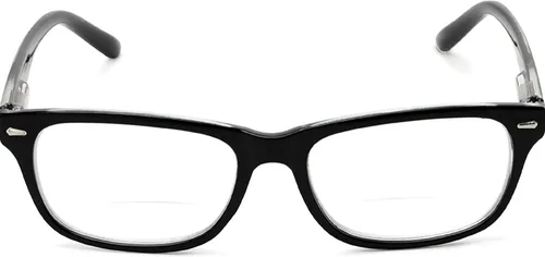 Vista 2 de The Manhattan Bifocal Reader - Lentes de lectura estilo rectangular para hombres y mujeres + 1.00 color negro