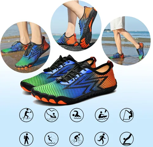 Vista 6 de Chaoslook Zapatos de agua para hombres y mujeres, deportes de secado rápido, zapatos acuáticos para natación, playa, descalzos, para senderismo