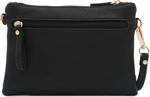 Vista 4 de Bolso de hombro cruzado con múltiples bolsillos y cremallera y correa de muñeca pequeña