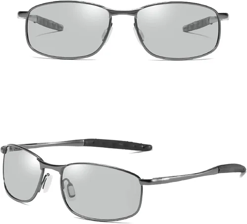 Vista 5 de Gafas de lectura fotocrómicas de transición para hombres y mujeres, gafas de sol cuadradas de decoloración para presbicia para deportes al aire libre