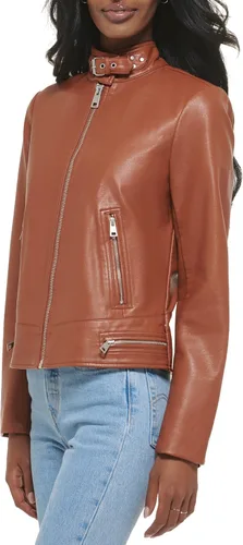 Vista 3 de Levi's Chaqueta de motocross Racer de piel sintética para mujer (estándar y plus)