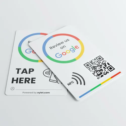 Vista 6 de Tarjeta de revisión de Google v3 de eylet Sin suscripción, grifos NFC más rápidos y código QR para compartir instantáneamente el enlace